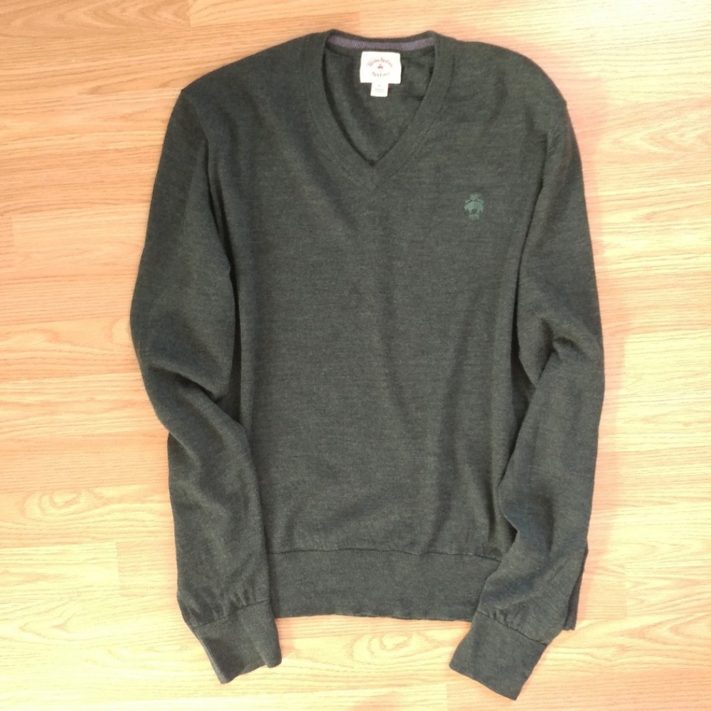 Brooks Brothers Red Merino Wool Sweater XL